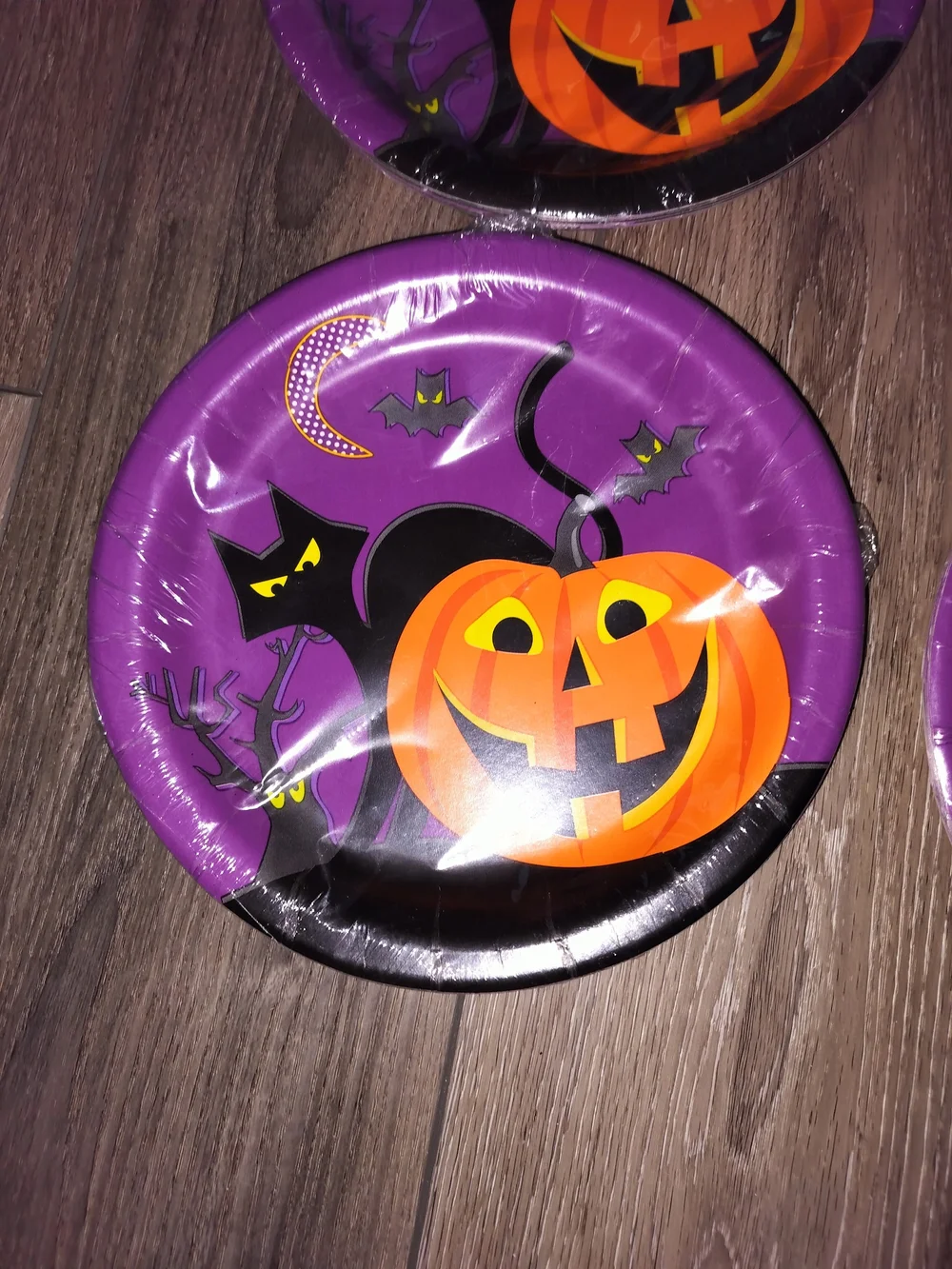 Halloween Pumpkin & Black Cat Paper Plates and Napkins - BRAND NEW